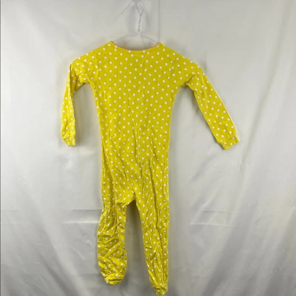 Simple Joy - Girl’s Sleep n Play - Size 4t - Yellow and White Dot - Rainbow
